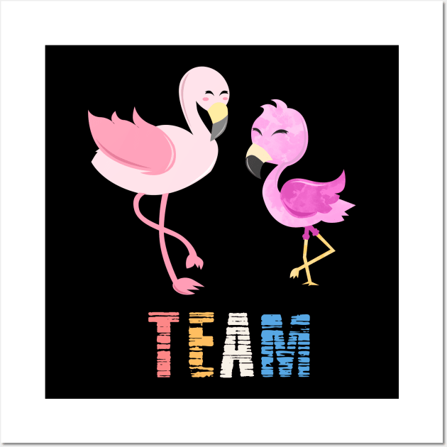 Flamingo Team Wall Art by Imutobi